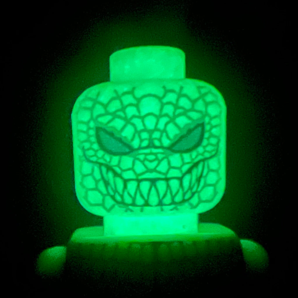 Angry Alligator white FULL FIGURE GLOW HEAD INCLUDED