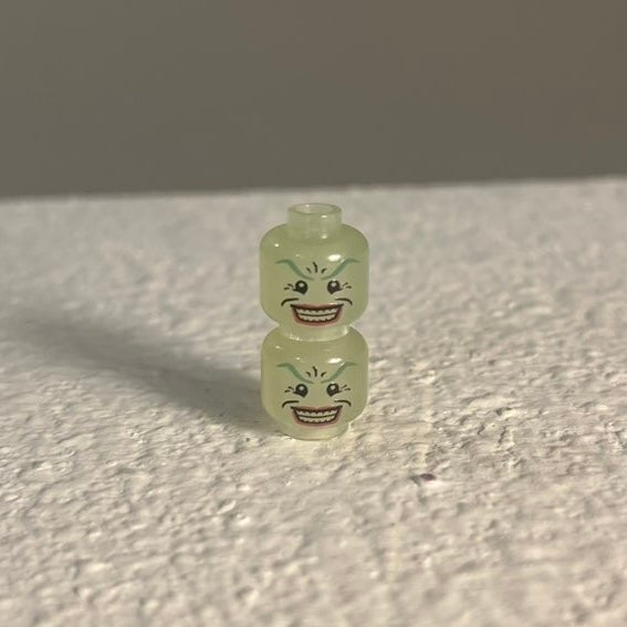 Green Clown trans green GLOW HEAD ONLY