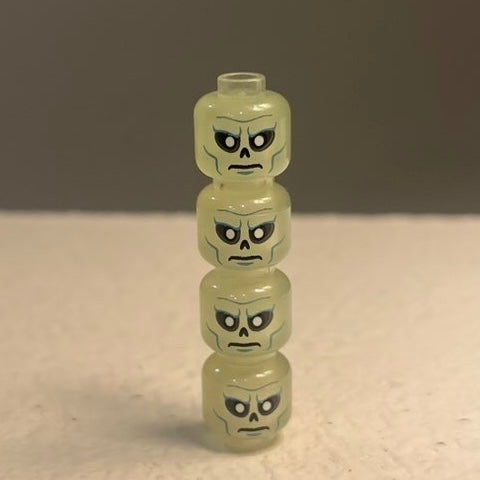 Unalive person trans green GLOW HEAD ONLY