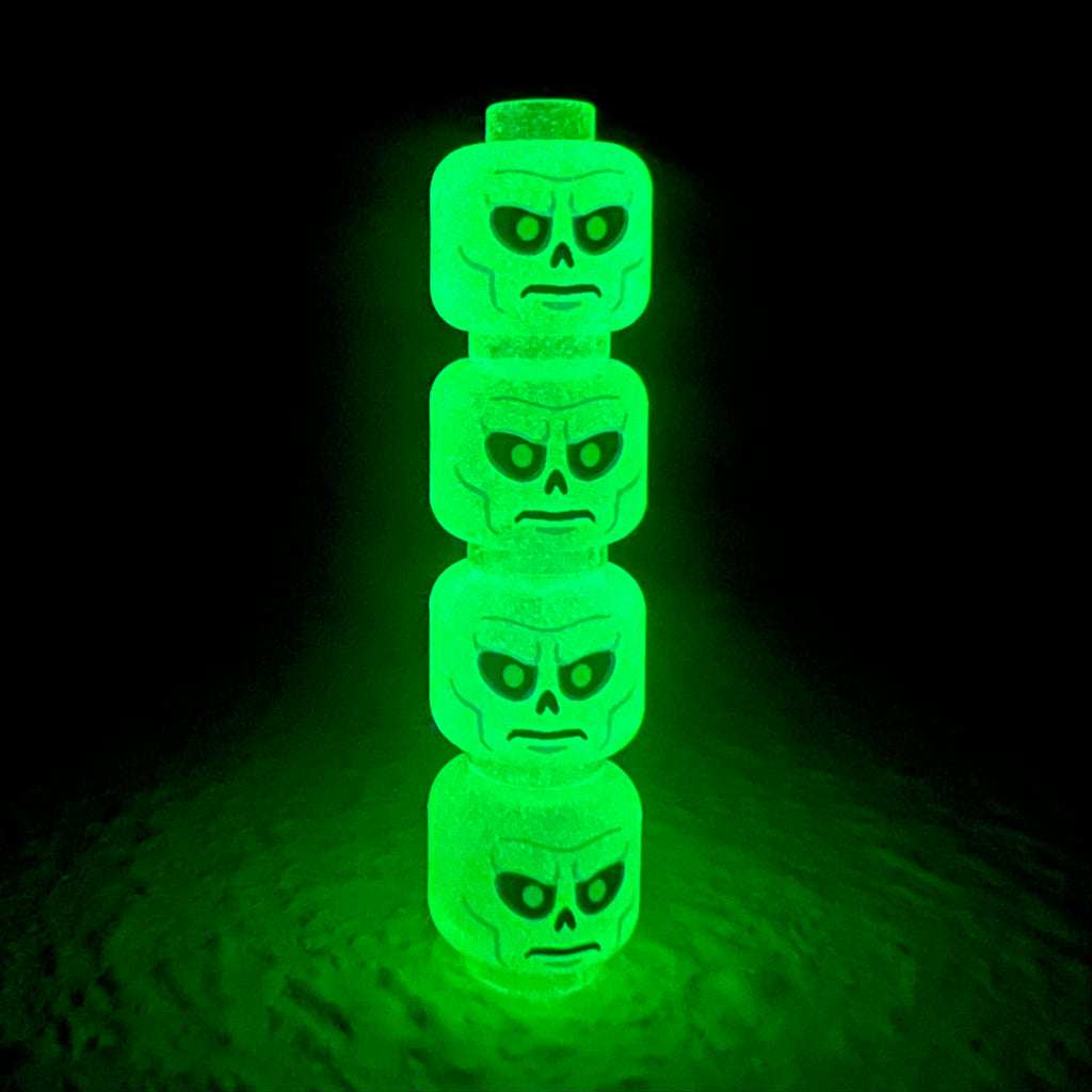 Unalive person trans green GLOW HEAD ONLY