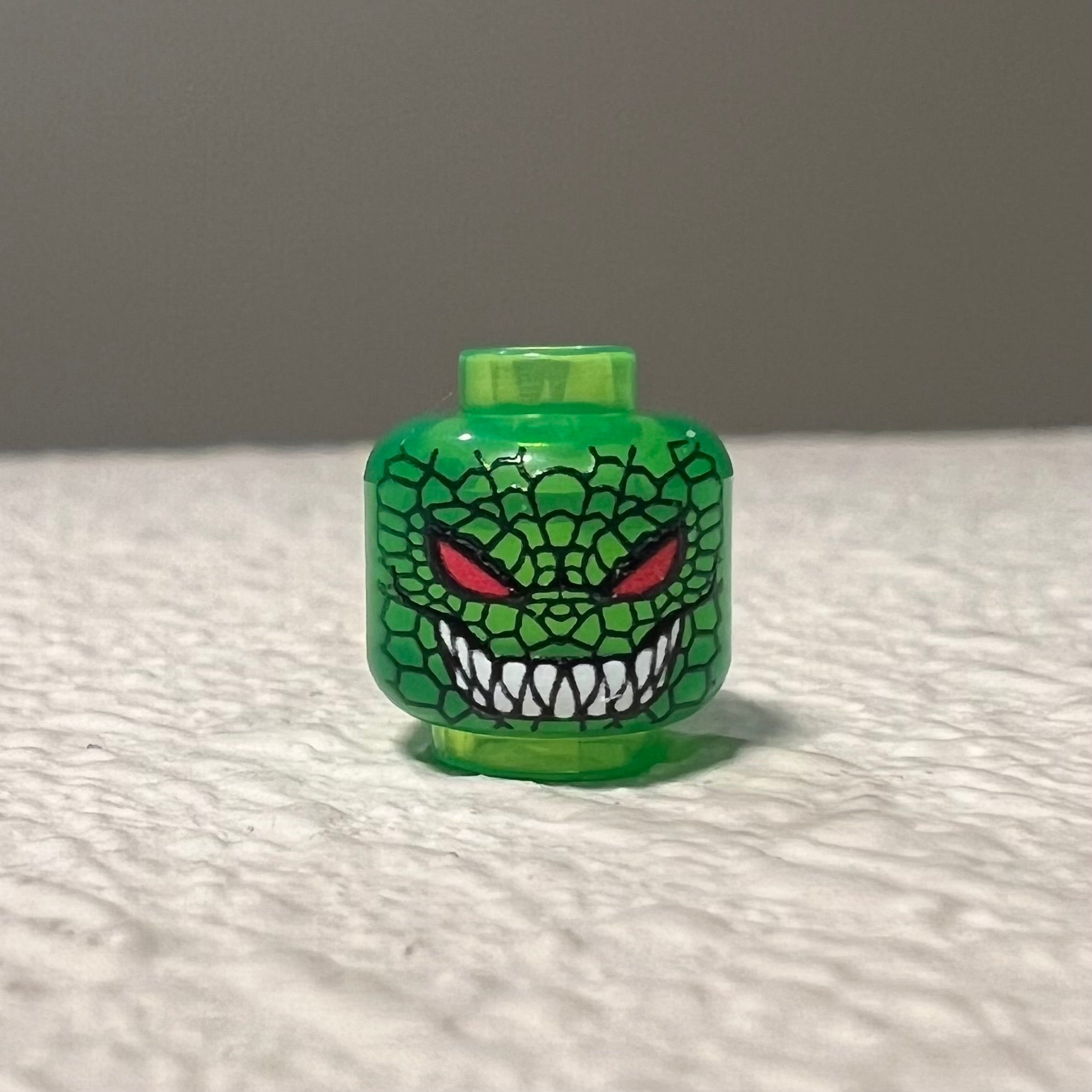 Angry Alligator translucent green HEAD ONLY