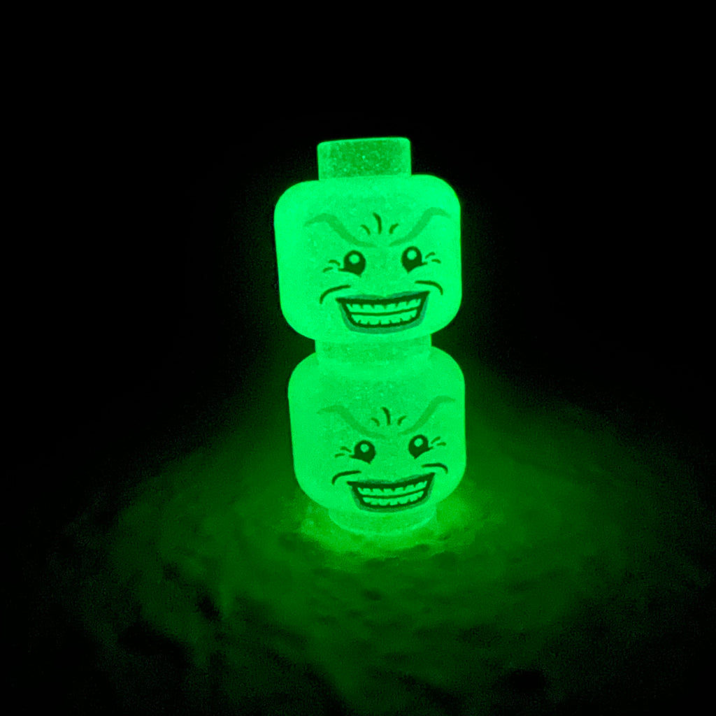 Green Clown trans green GLOW HEAD ONLY