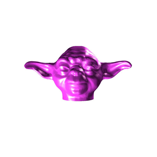 Custom Lego neon pink Yoda head UV PRINTED