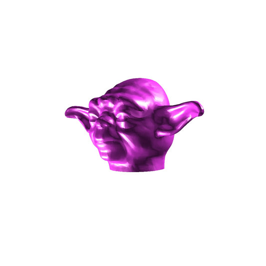 Custom Lego neon pink Yoda head UV PRINTED