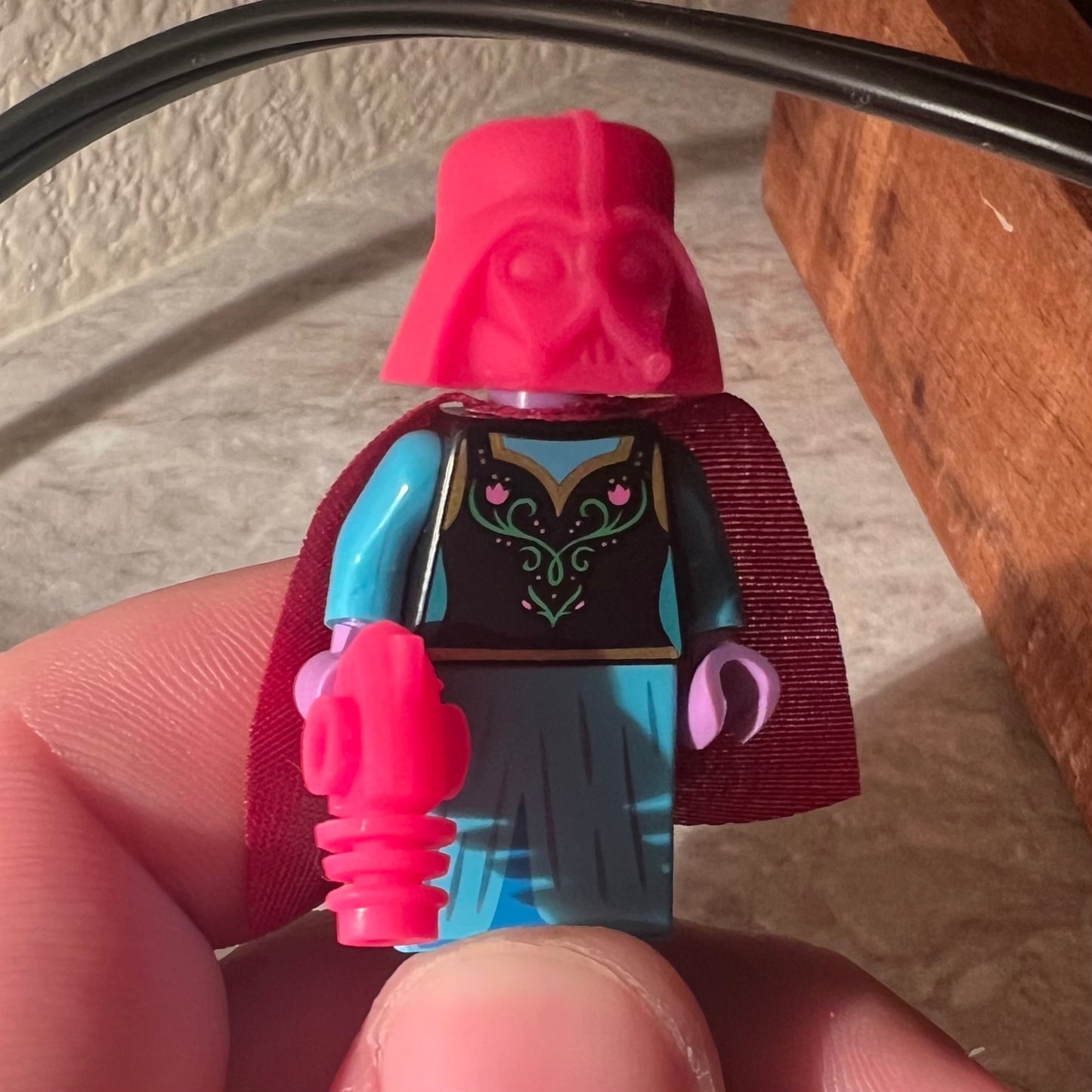 Custom pink Lego Darth Vader Helmet UV PRINTED