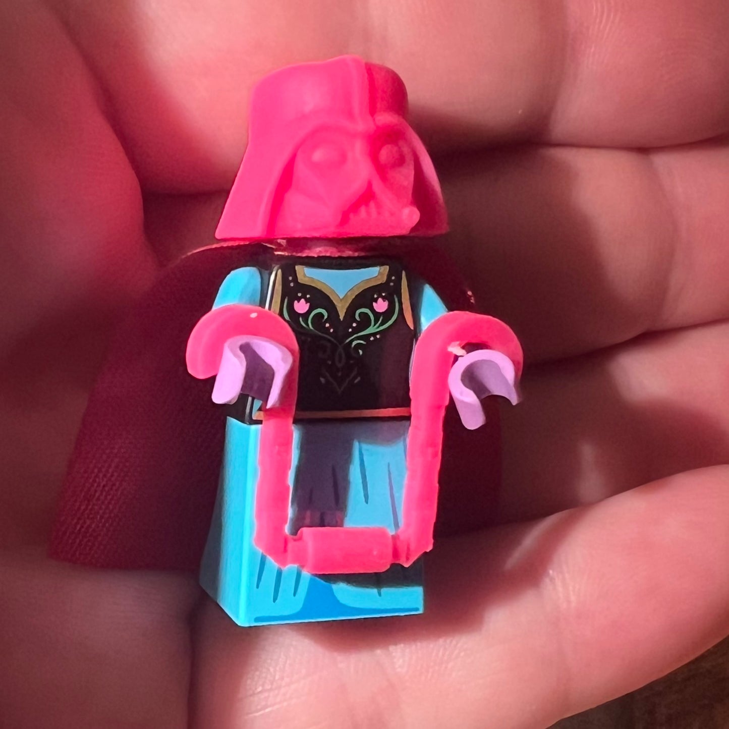 Custom pink Lego Darth Vader Helmet UV PRINTED
